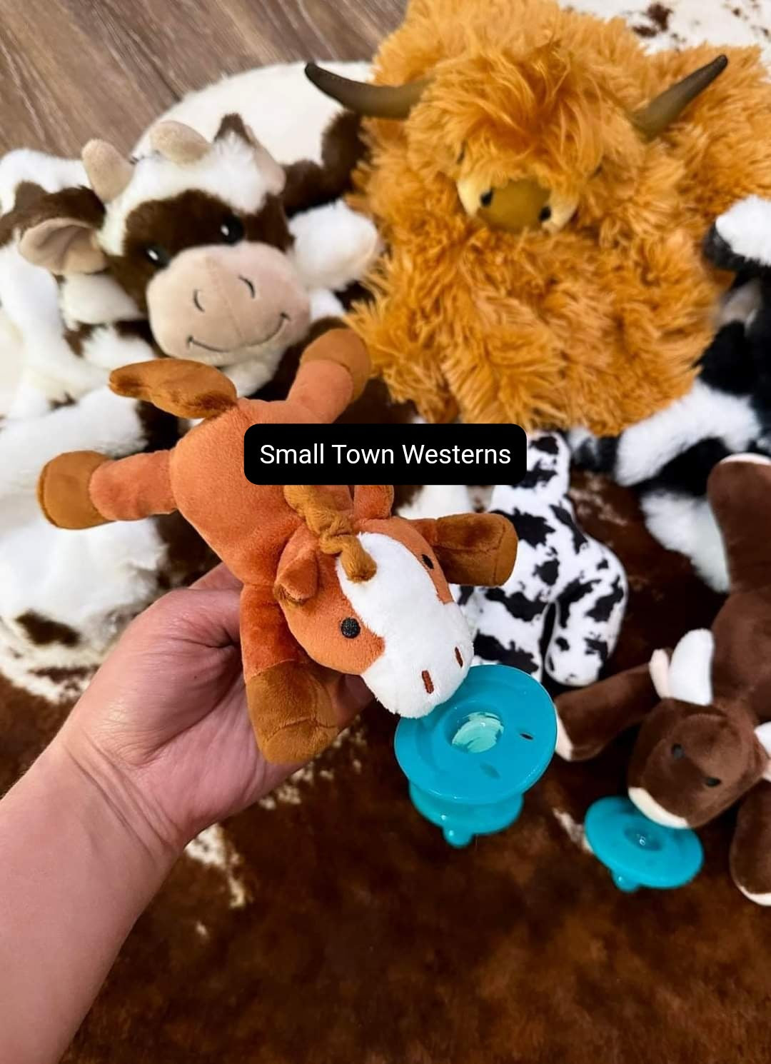 Cowkid Pacifier Buddies | Western Baby Pacifier Buddy Plush Toy