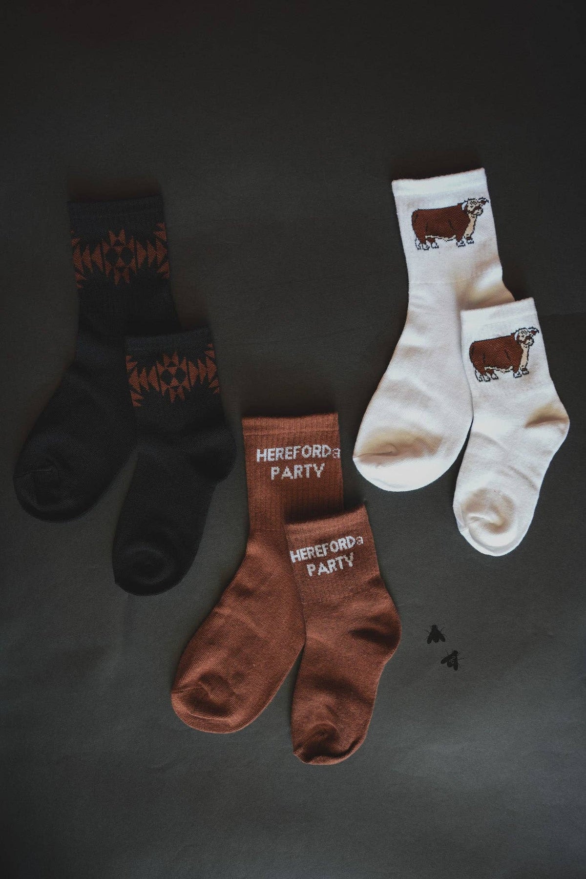 Sock Em Silly - Hereford | Western Cowgirl Crew Socks 3-Pack