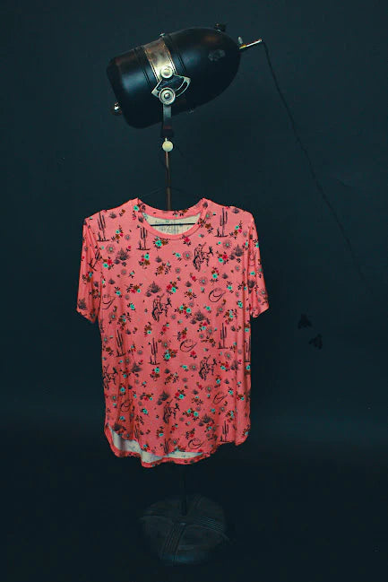 Made Ya Buck Top | Western Floral Cowgirl Short Sleeve Top