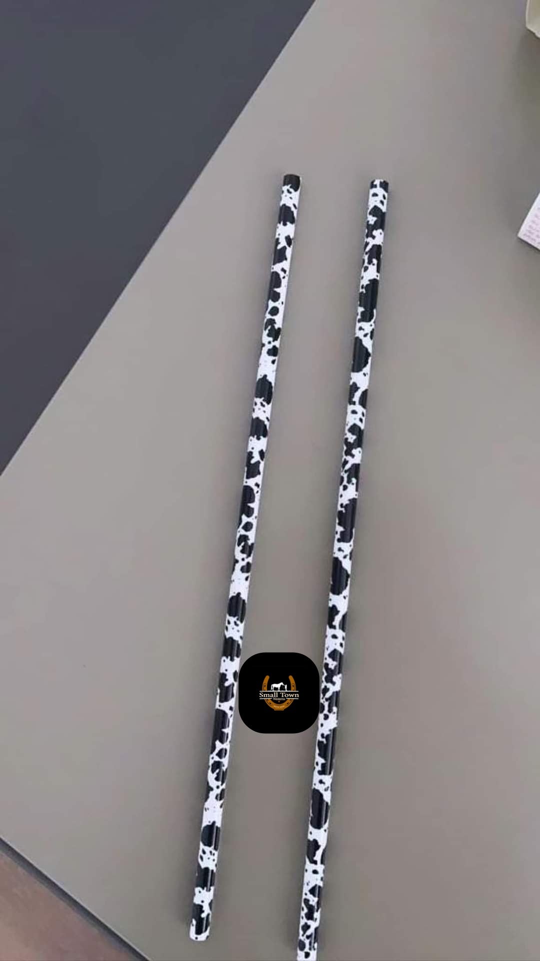 Dairy Cow Straws | Western Cowgirl Cow Print Reusable Plastic Straws