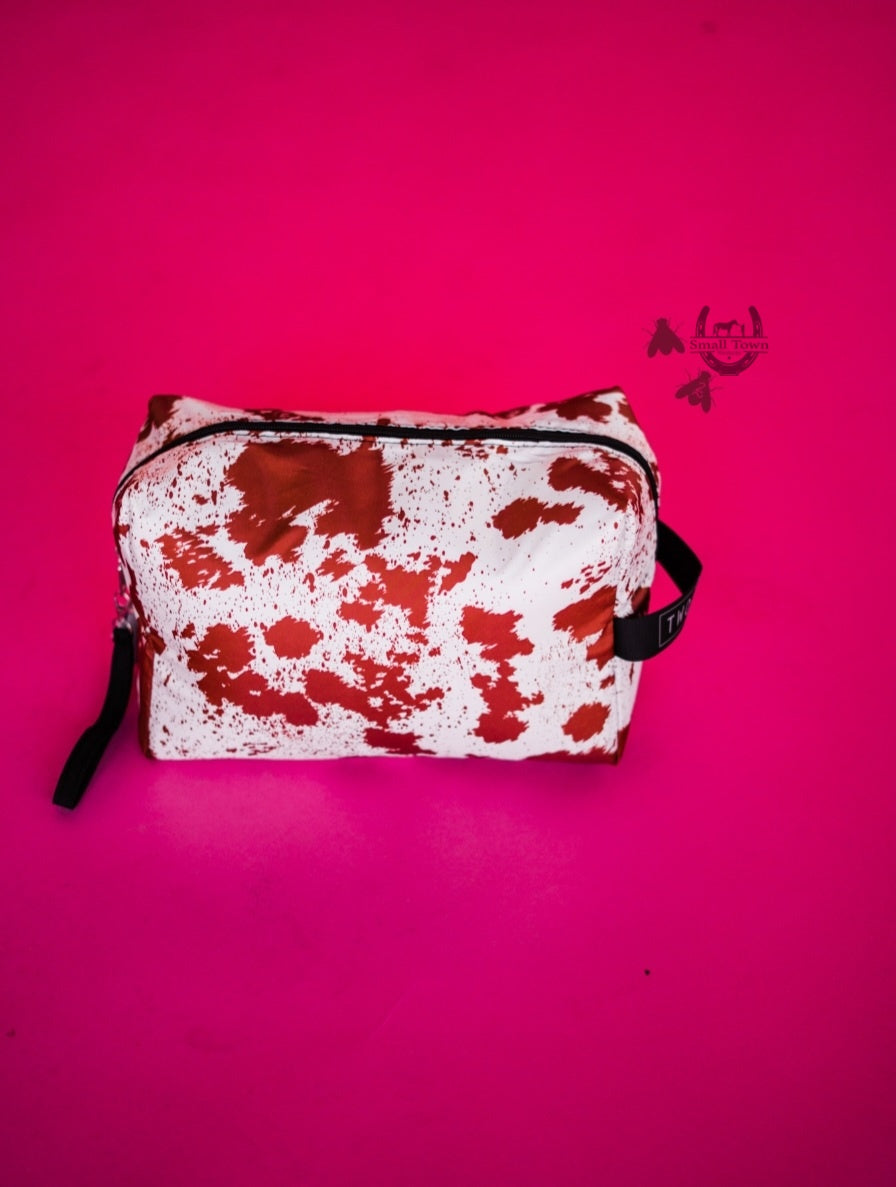 Hide Your Crazy Brown Traveler | Western Cowhide Brown Print Travel Bag