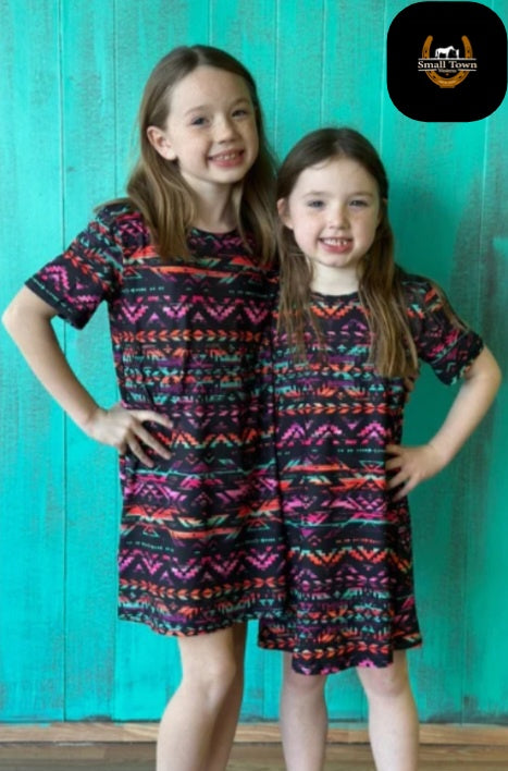 Off The Hinge Kids Dress | Western Cowgirl Kids Dress Mommy & Me