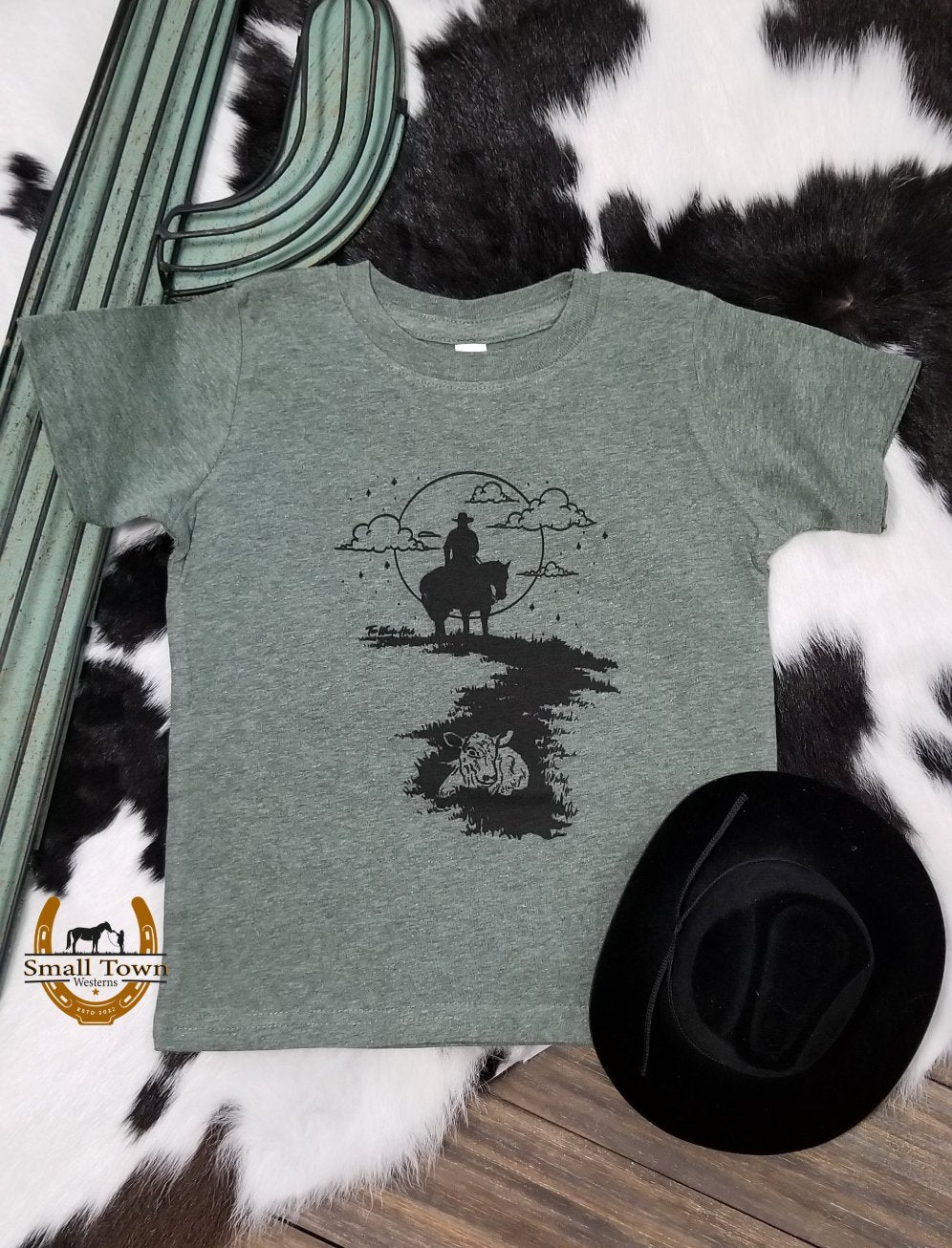 Cowboy Night Light Kids Tee