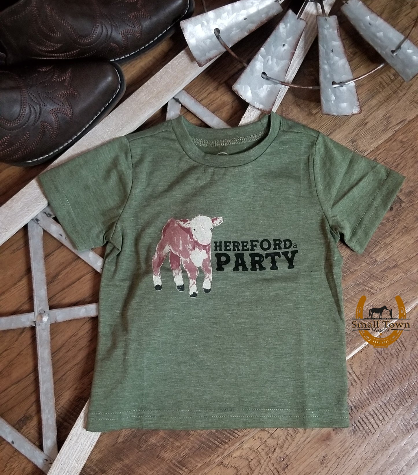 Hereford Party Tee | Western Kids Cowgirl Graphic Tee