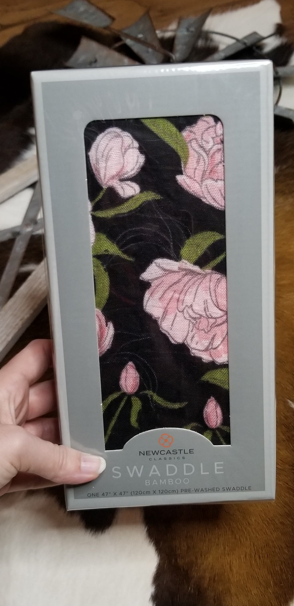 Peonies Swaddle Blanket | Western Baby Floral Soft Swaddle Blanket