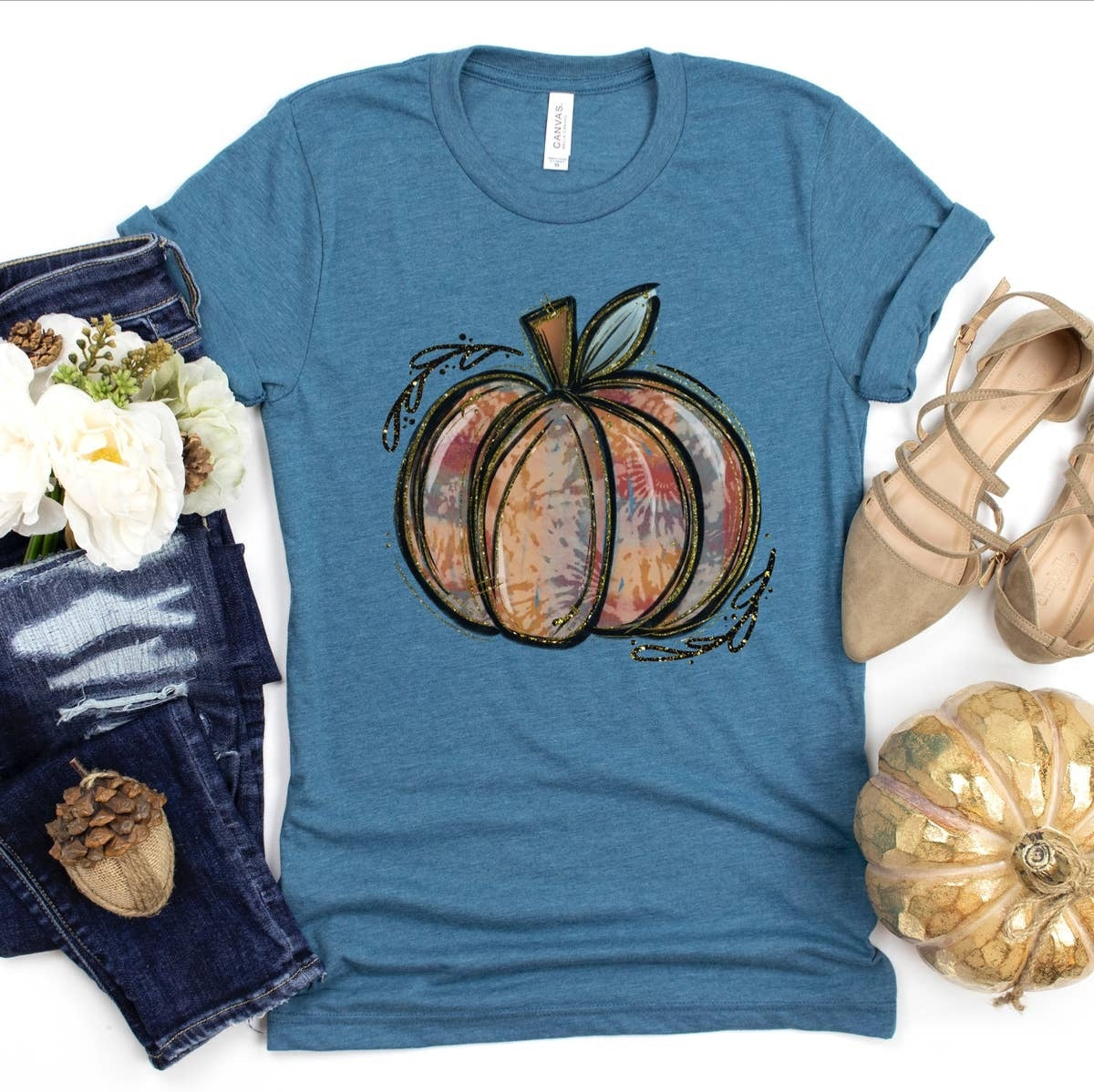 Glitter Pumpkin Tee