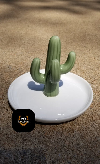 Can't Touch This Ceramic Jewelry Holder | Western Cowgirl Cactus Ceramic Earring Holder