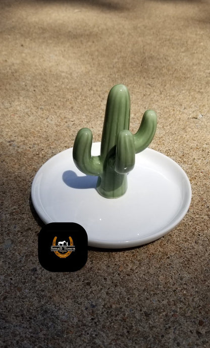 Can't Touch This Ceramic Jewelry Holder | Western Cowgirl Cactus Ceramic Earring Holder