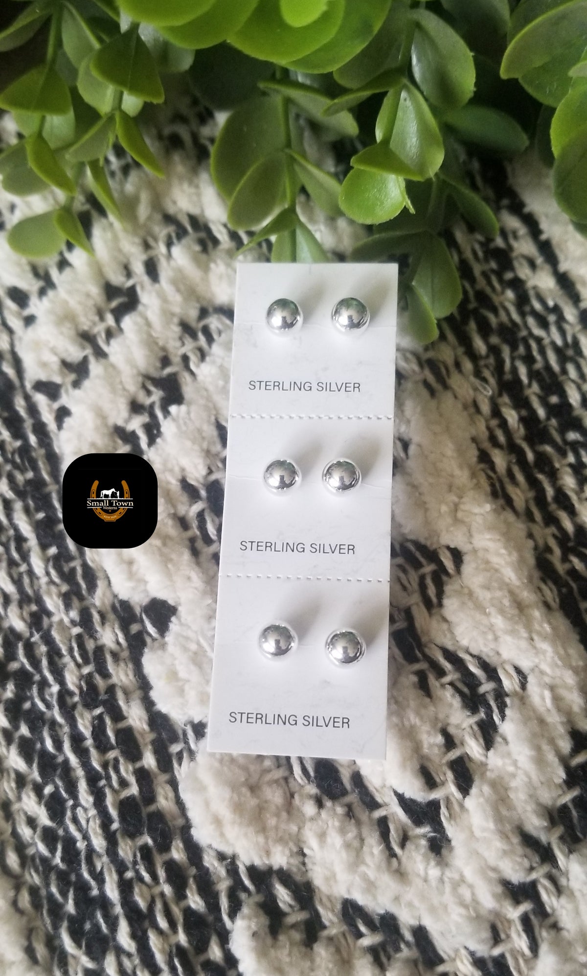 Sterling Silver Ball Studs 6mm