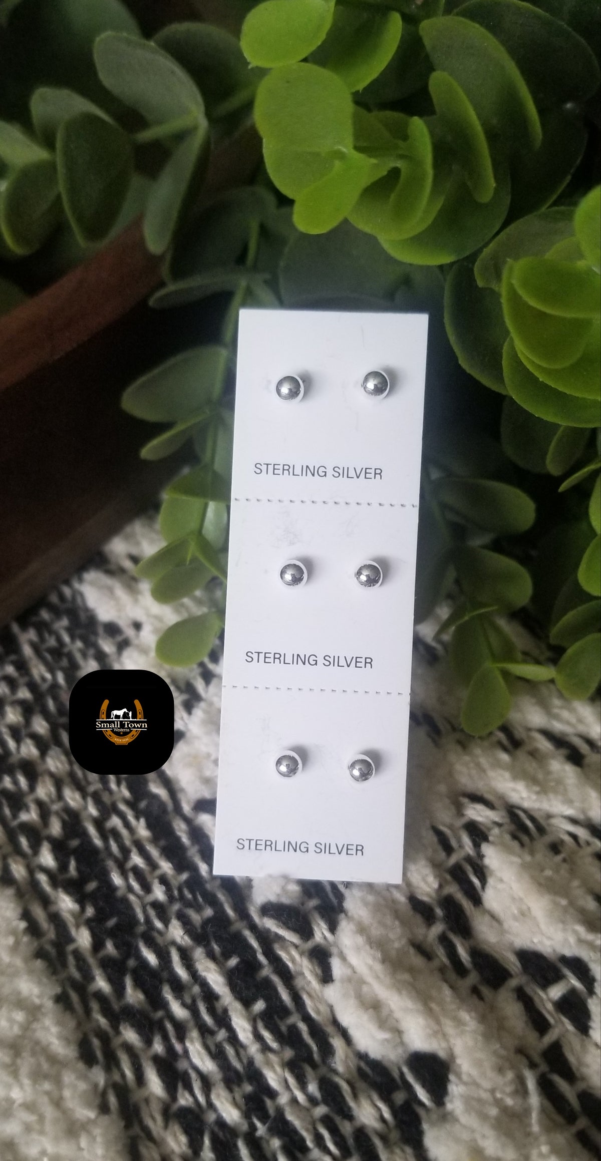 Small Sterling Silver Ball Stud Earrings