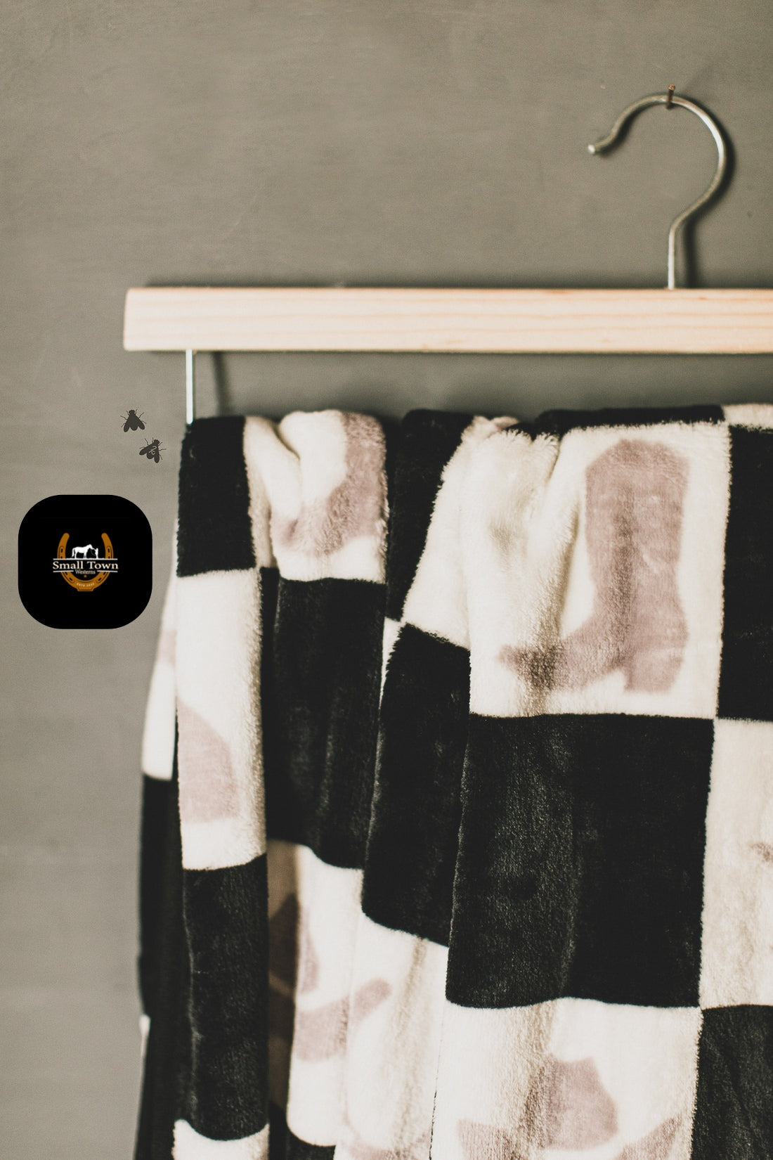 Square Up Sheriff Blanket - Adult | Western Checkered Soft Throw Blanket
