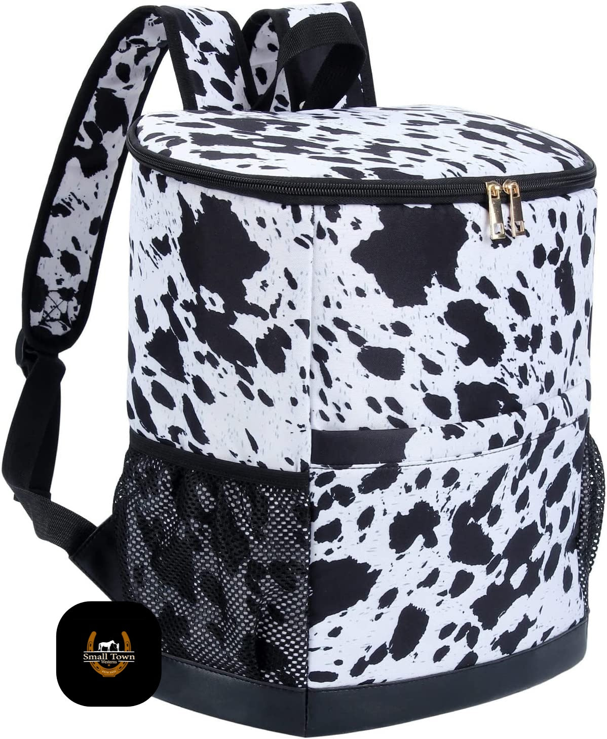 On The Moooove Cooler Backpack | Western Cowgirl Cow Print Insulated Cooler Backpack