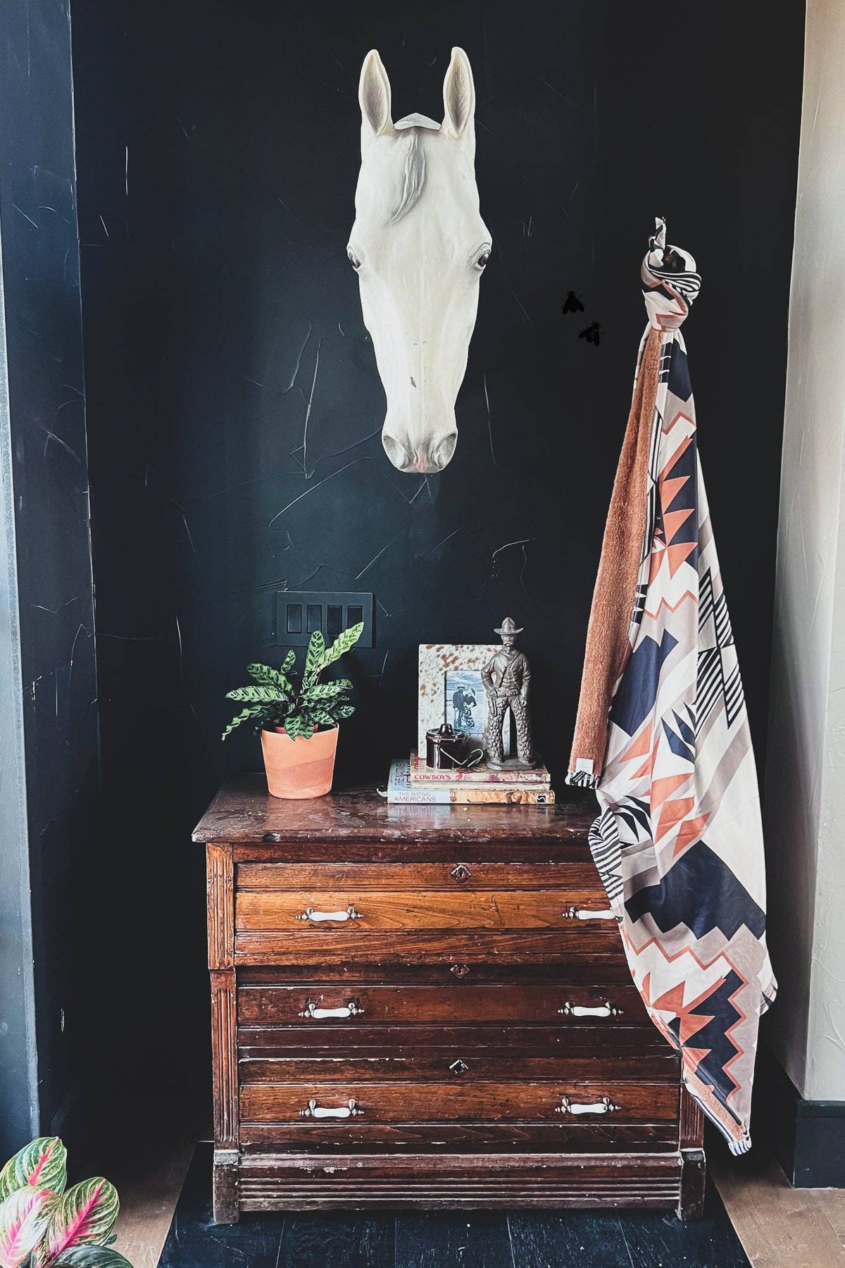 Santa Fe Dust Blanket | Western Aztec Plush Reversible Throw Blanket