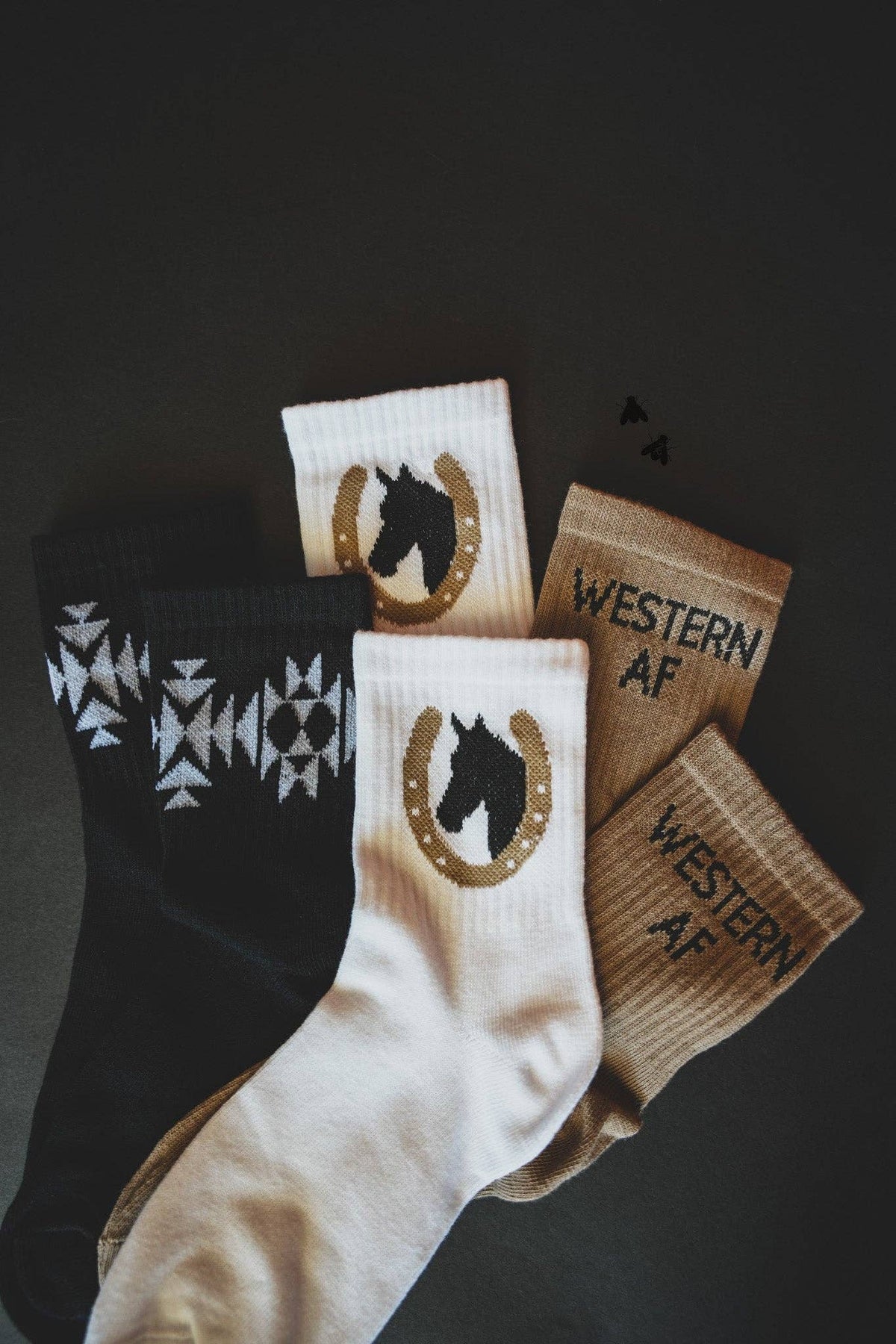 Sock Em Silly - Western AF | Western Cowgirl Crew Socks 3-Pack