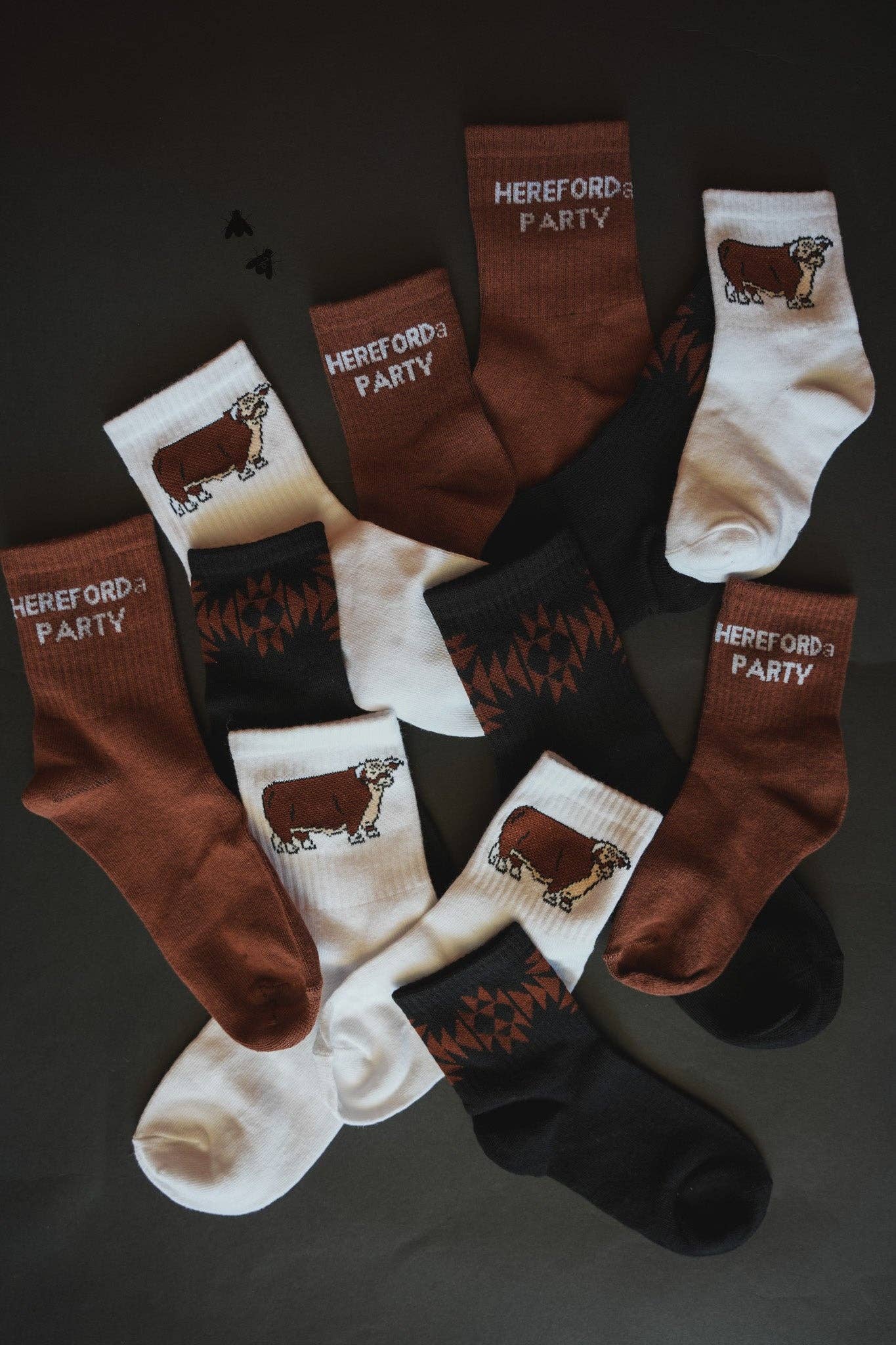 Sock Em Silly - Hereford | Western Cowgirl Crew Socks 3-Pack