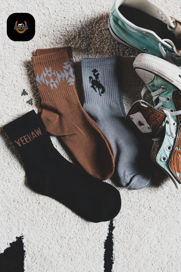 Sock Em Silly - Westy | Western Cowgirl Crew Socks 3-Pack