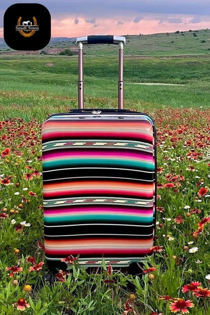 Serape Fiesta Suitcase | Western Cowgirl Serape Carry-On Hard Shell Suitcase