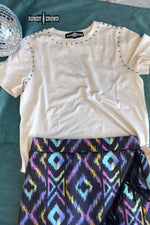 Load image into Gallery viewer, CREAM- Starry Stud Tee
