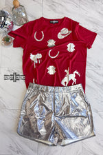 Load image into Gallery viewer, Marfa Metallic Shorts
