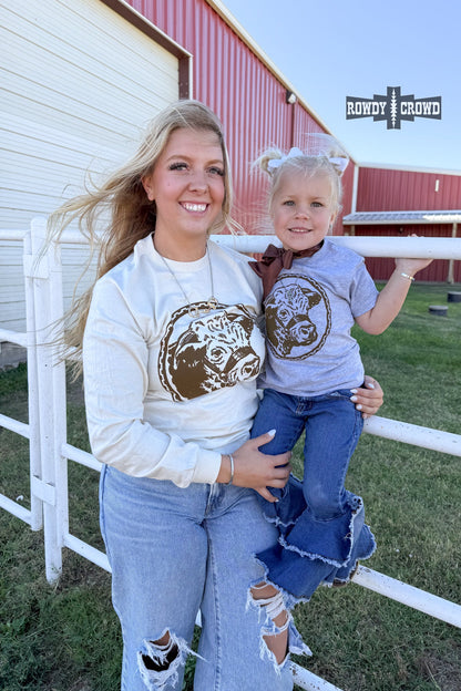 Kids Happy Hereford Tee - Brown