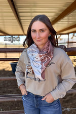 Load image into Gallery viewer, South Valley Wild Rag | Western Desert Paisley Cowgirl Scarf
