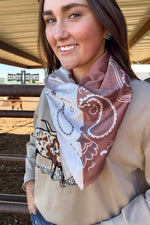 Load image into Gallery viewer, South Valley Wild Rag | Western Desert Paisley Cowgirl Scarf

