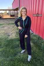 Load image into Gallery viewer, Turquoise Nights Jumpsuit
