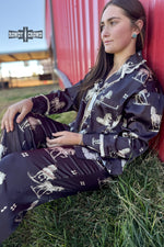 Load image into Gallery viewer, Black Betty Satin Sleep Set
