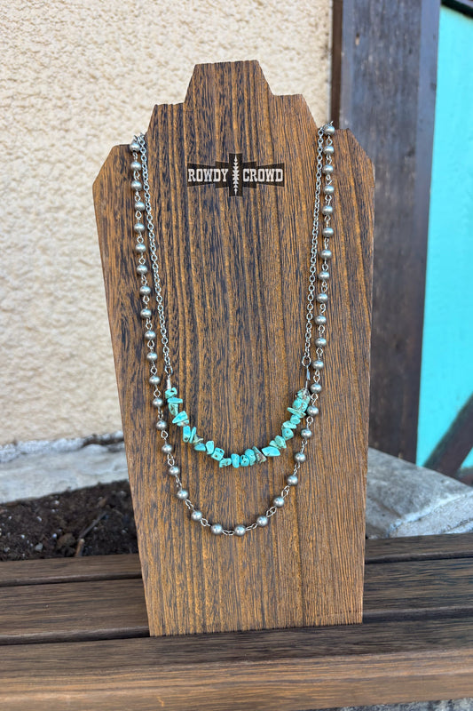 Turquoise Pearl Necklace