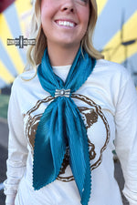 Load image into Gallery viewer, Pasadena Pleated Wild Rags | Western Pleated Cowgirl Scarf
