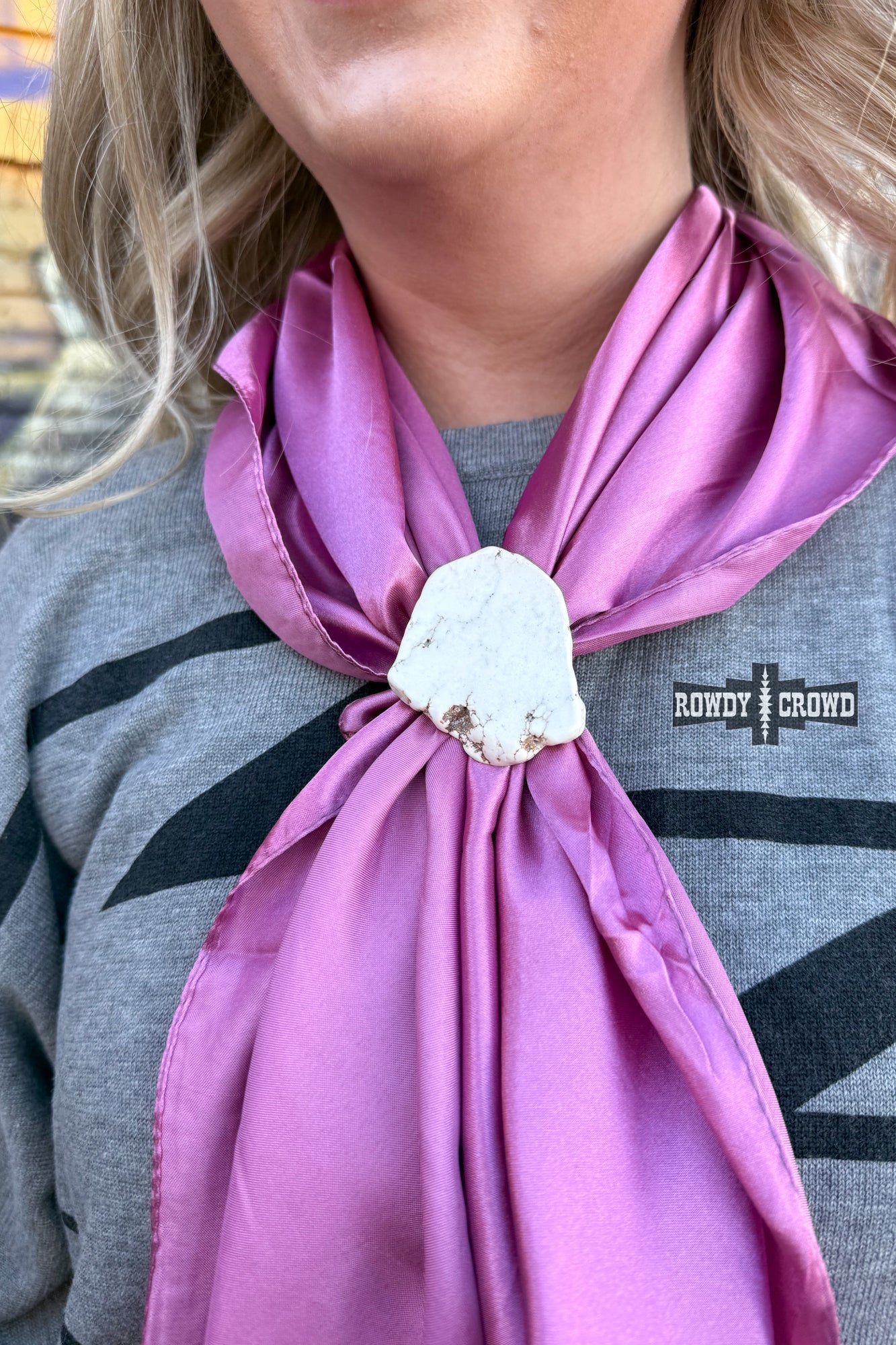 Rock Scarf Slides | Western Cowgirl Stone Scarf Slide Hair Accessory