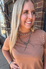 Load image into Gallery viewer, Wild West Bow Necklace
