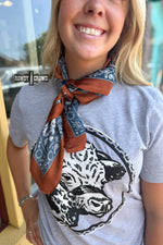 Load image into Gallery viewer, Small Prophets &amp; Outlaws Wild Rag | Western Cowgirl Navy Paisley Mini Scarf
