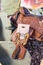 Load image into Gallery viewer, Buckeye Boot Earrings
