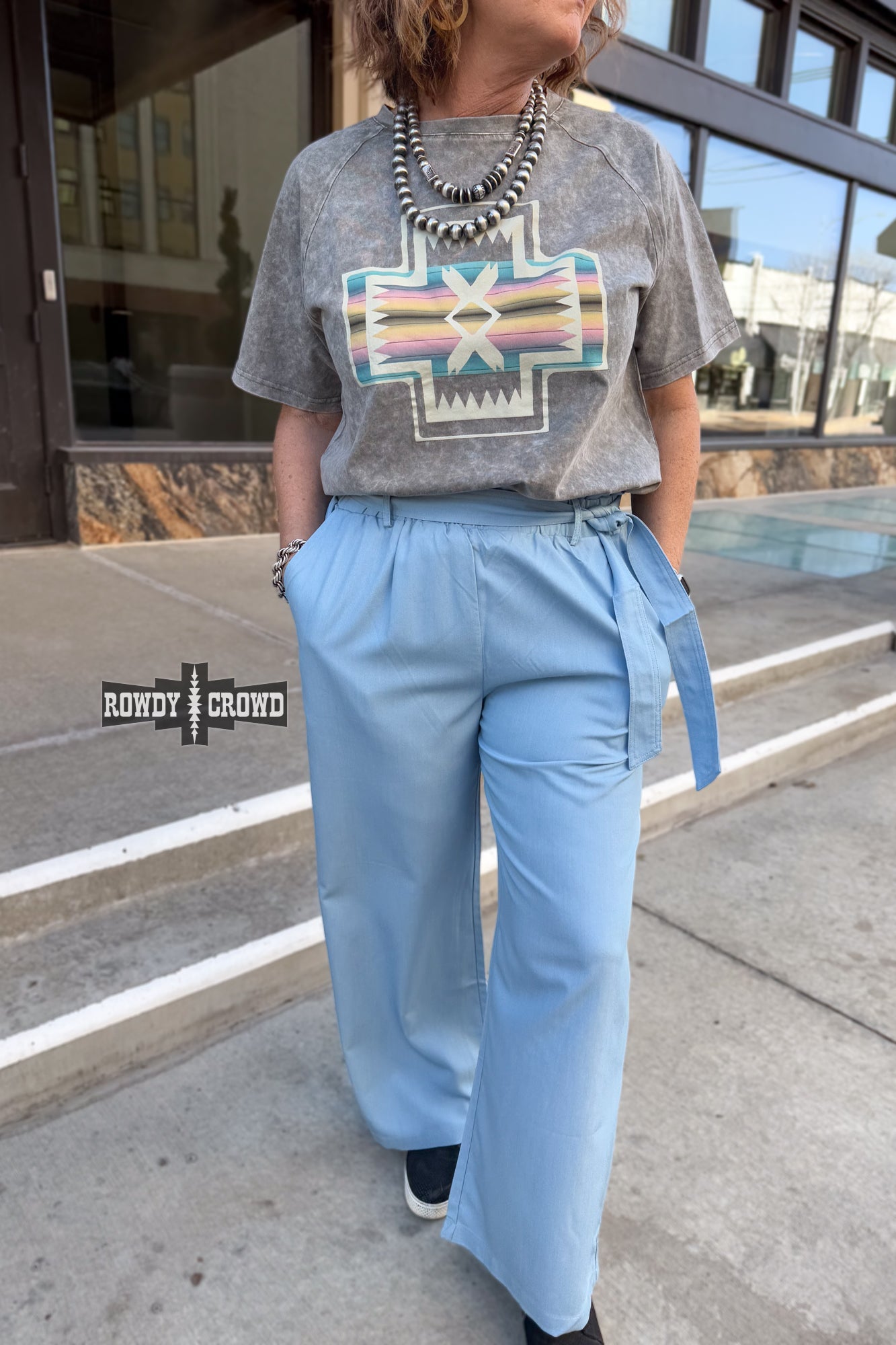 Ocean Breeze Pants | Western Cowgirl Flowy Wide Leg Pants