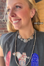 Load image into Gallery viewer, Western Concho Necklace | Cowgirl Concho Statement Necklace
