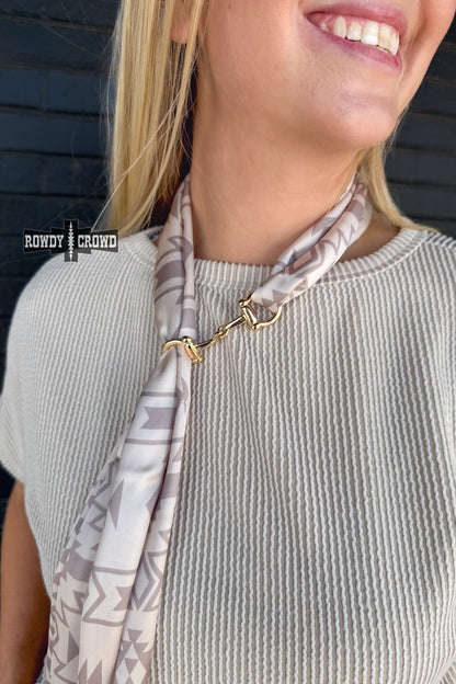 Snazzy Snaffle Scarf Slide | Western Cowgirl Snaffle Bit Metal Scarf Slide