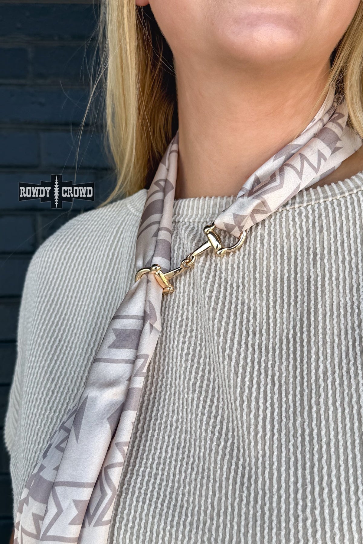 Snazzy Snaffle Scarf Slide | Western Cowgirl Snaffle Bit Metal Scarf Slide