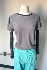 Load image into Gallery viewer, Mustang Mesh Sleeve Top
