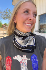 Load image into Gallery viewer, Small Moonlight Wild Rag | Mini Western Cowgirl Neck Scarf
