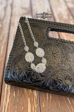 Load image into Gallery viewer, Western Concho Necklace | Cowgirl Concho Statement Necklace
