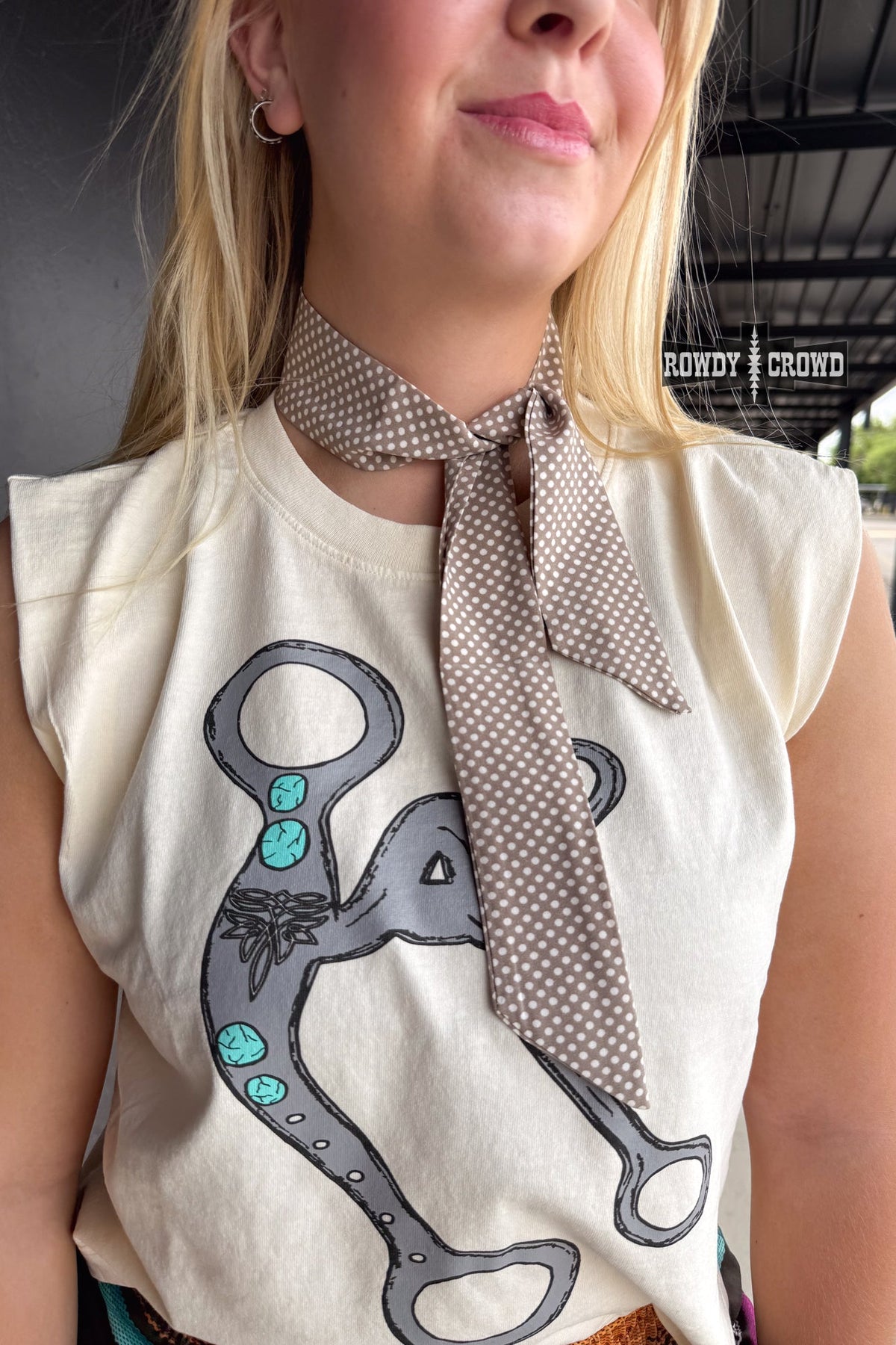 Taupe Dottie Wild Rag