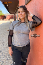 Load image into Gallery viewer, Mustang Mesh Sleeve Top
