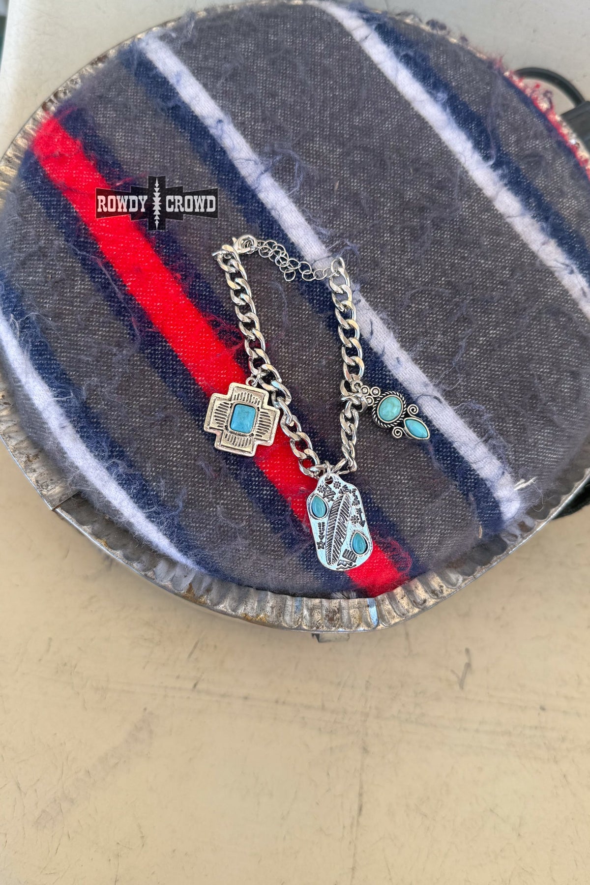 Western Charms Bracelet | Handmade Cowgirl Turquoise Charm Bracelet