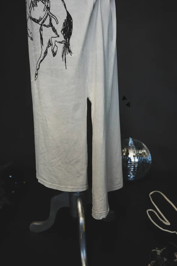 Yeepee Ye Haw Dress | Western Cowgirl Graphic Maxi T-Shirt Dress