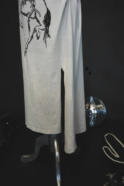 Yeepee Ye Haw Dress | Western Cowgirl Graphic Maxi T-Shirt Dress