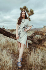 Load image into Gallery viewer, Yeepee Ye Haw Dress | Western Cowgirl Graphic Maxi T-Shirt Dress
