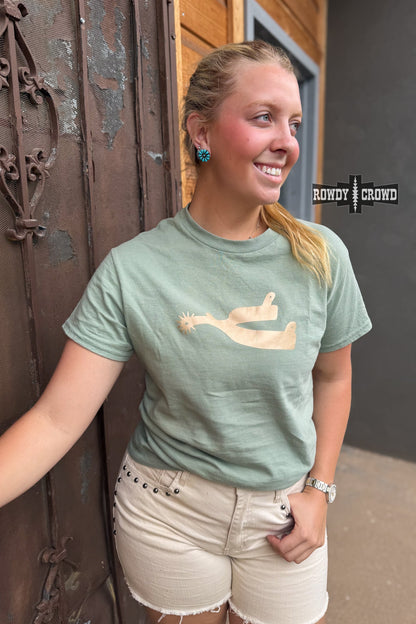 Metallic Spur Tee - Desert Green