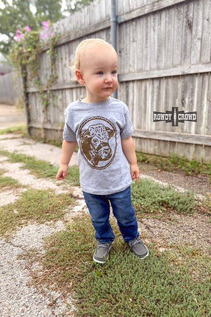 Kids Happy Hereford Tee - Brown