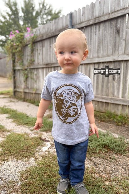Kids Happy Hereford Tee - Brown
